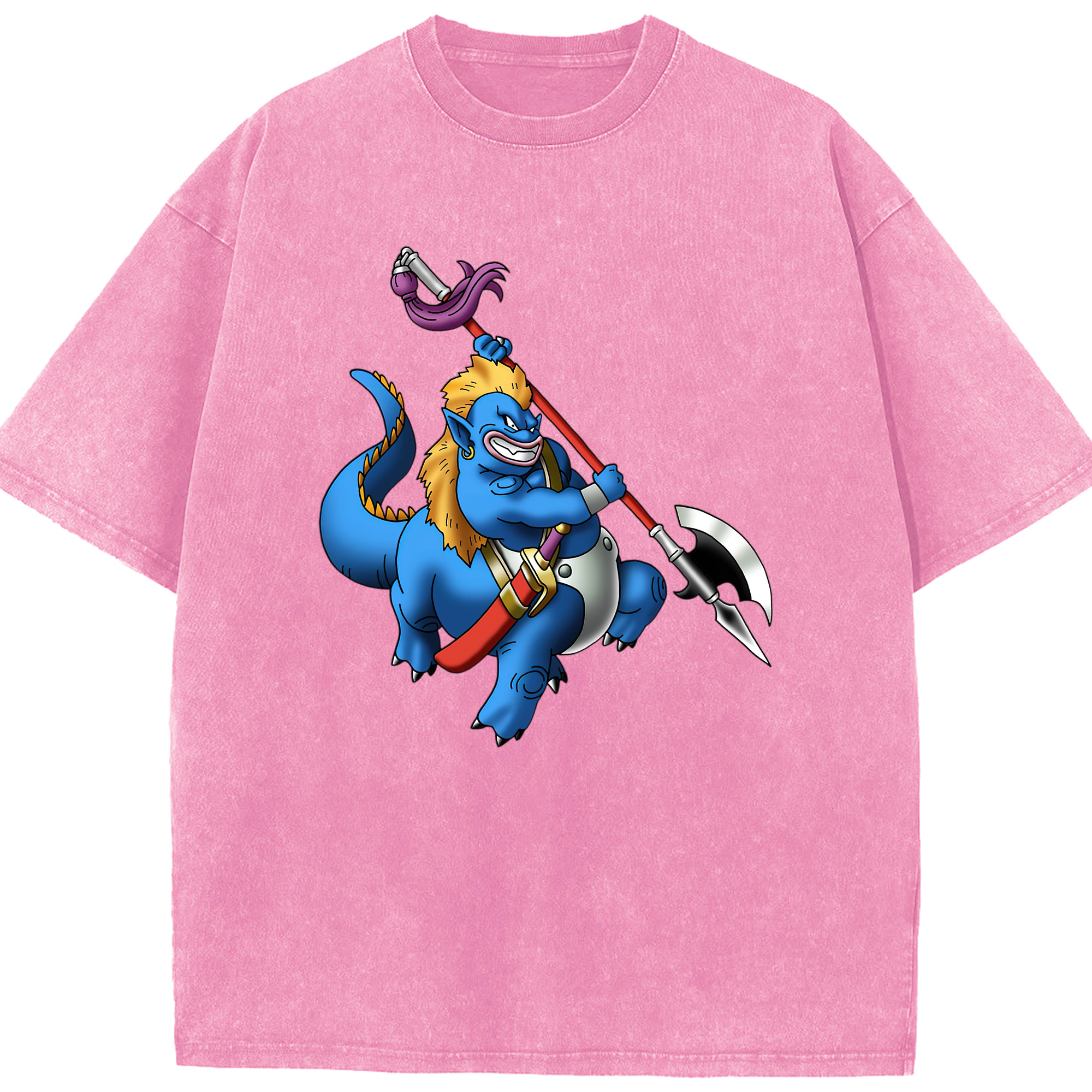 （画像用） ドラゴンクエスト Doragon Kuesuto Dragon Quest 綿100% ヴィンテージ風 半袖Tシャツ（フロントプリント）